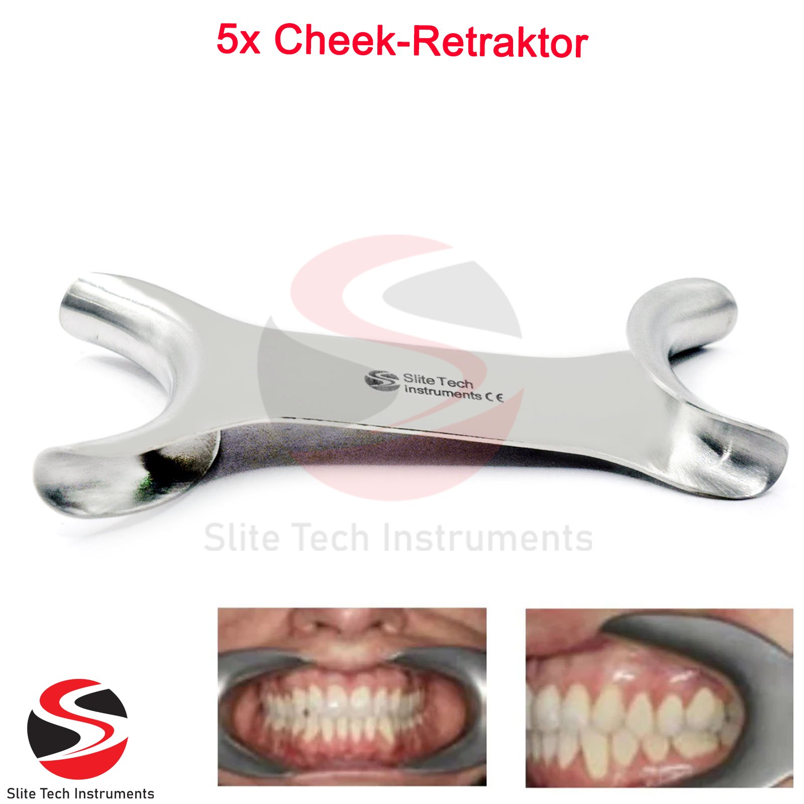 Zahnarzt Set 5x Cheek-Retraktor Set Chirurgie Instrumente Edelstahl - Image 2