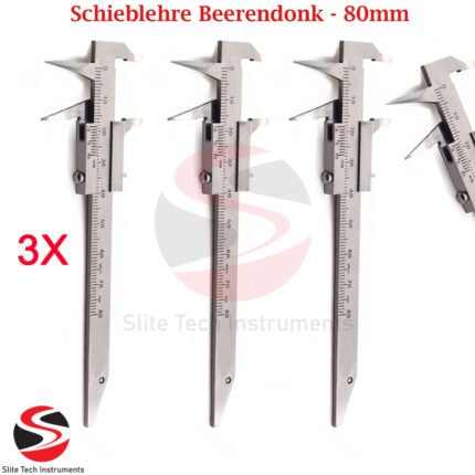 3x Dental Schieblehre Zürcher Modell Münchner Beerendonk KFO Messlehre Zahntechnik