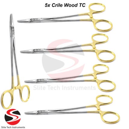 "5x Chirurgische Nadelhalter nach Crile Wood TC Naht Halter Instrumente Chirurgie"