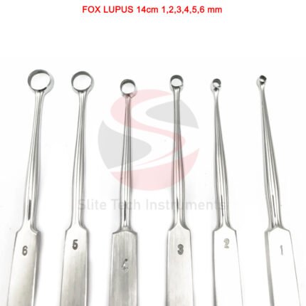 FOX LUPUS Lupuskürette 14cm 1,2,3,4,5,6 mm Haut Kürette Fußpflege