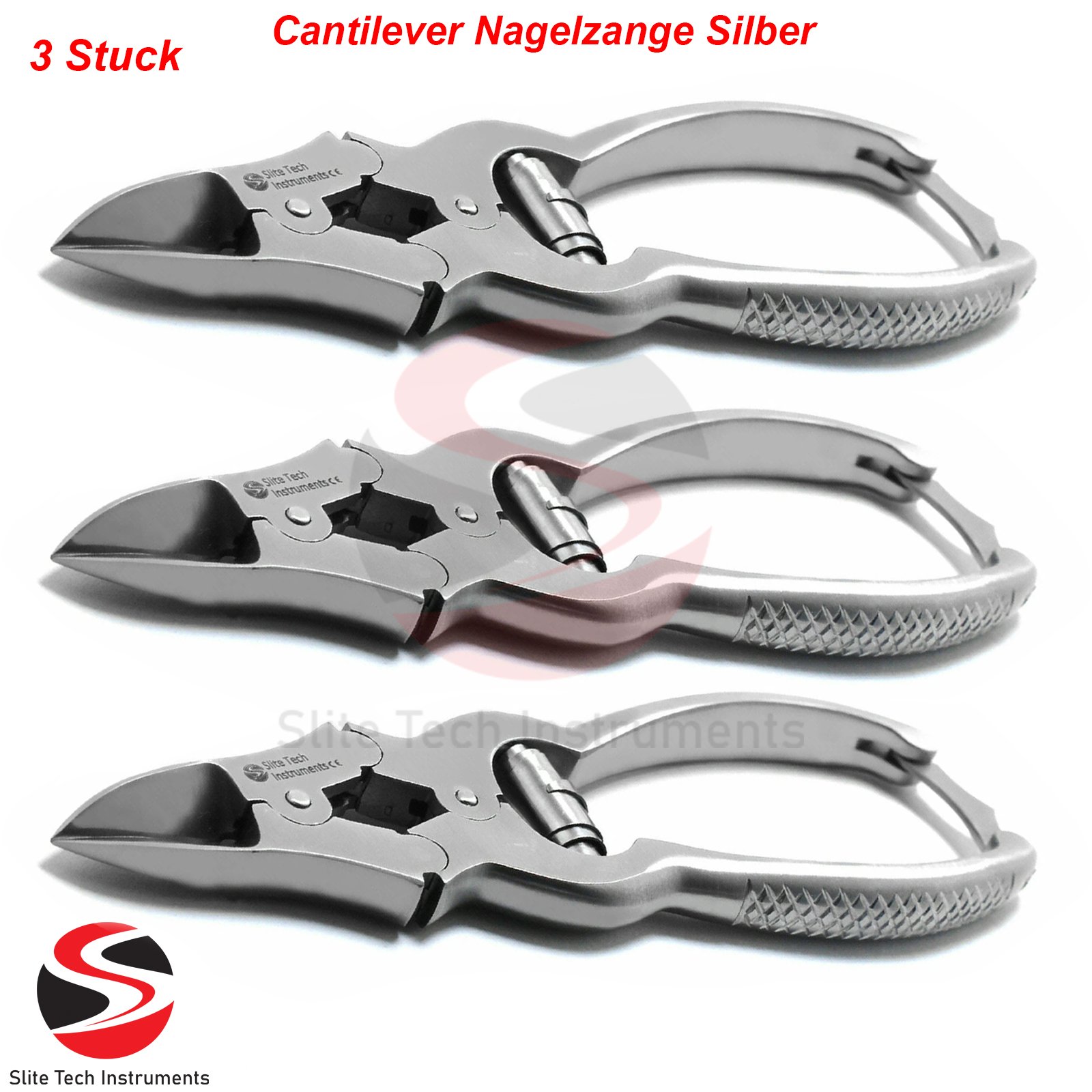 3x Diabetiker Dicke Nägel Nagelzange extra kräftig doppelte Übersetzung Eckenzange