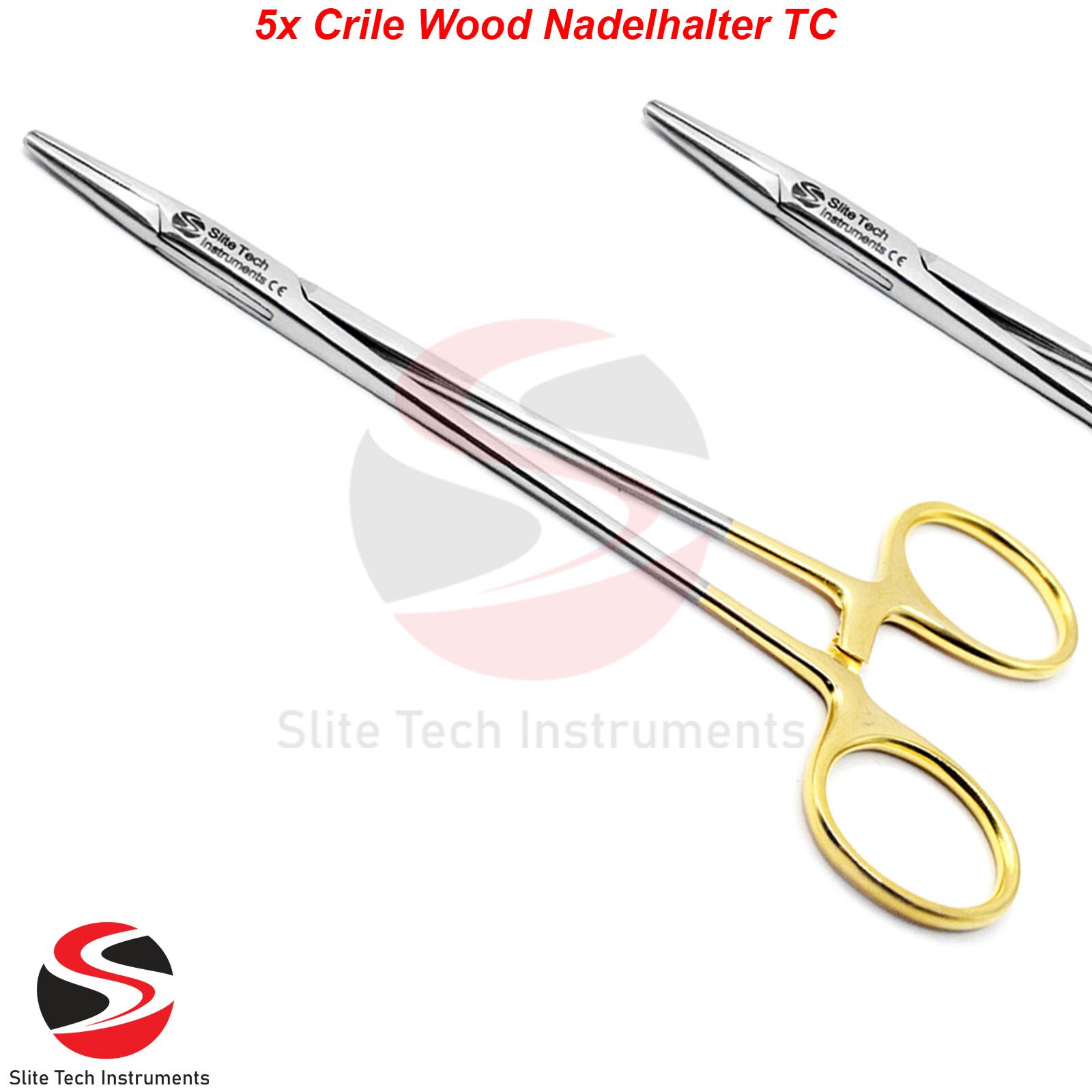 “5x Crile-Wood TC Nadelhalter Chirurgisch Naht Halter OP Instrumente Set” - Image 3