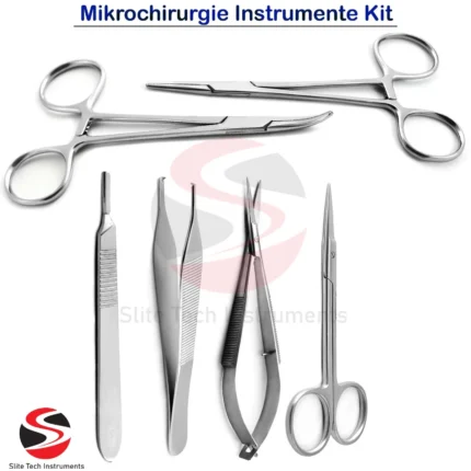 Mikrochirurgie Schere Pinzette Fadenschere Dissektion Arterienklemme Skalpell CE