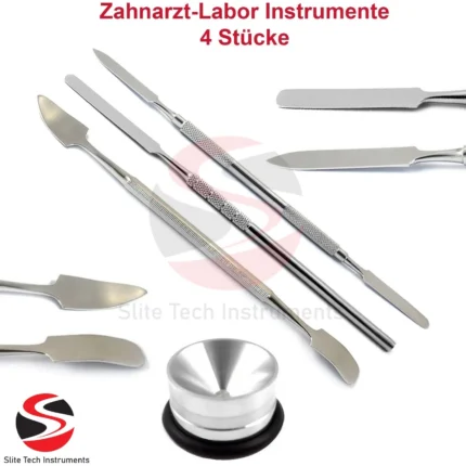 Zahnarzt-Labortechniker-Instrumente Amalgam Zement Mischspatel Dental 4 Stück