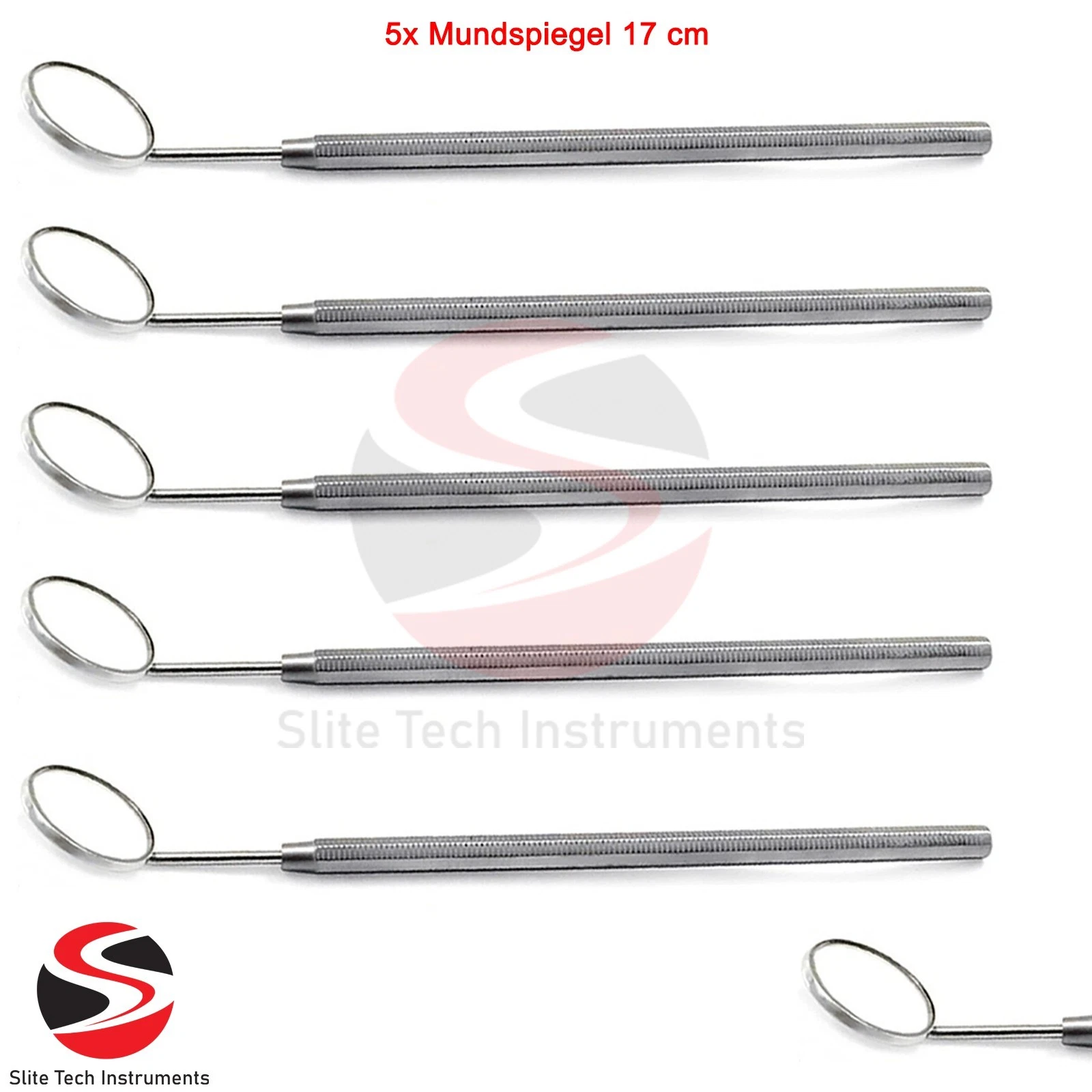 "5x Mundspiegel Zahnarzt Zahnspiegel Spiegelgriff Mundhygiene Zahnpflege"