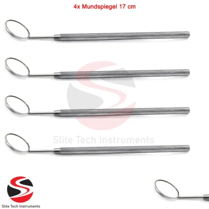 "4x Mundspiegel Zahnarzt Zahnspiegel Spiegelgriff Mundhygiene Zahnpflege"